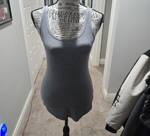 No Boundaries Gray, Red, And Sun Design Sleeveless Tank Tops